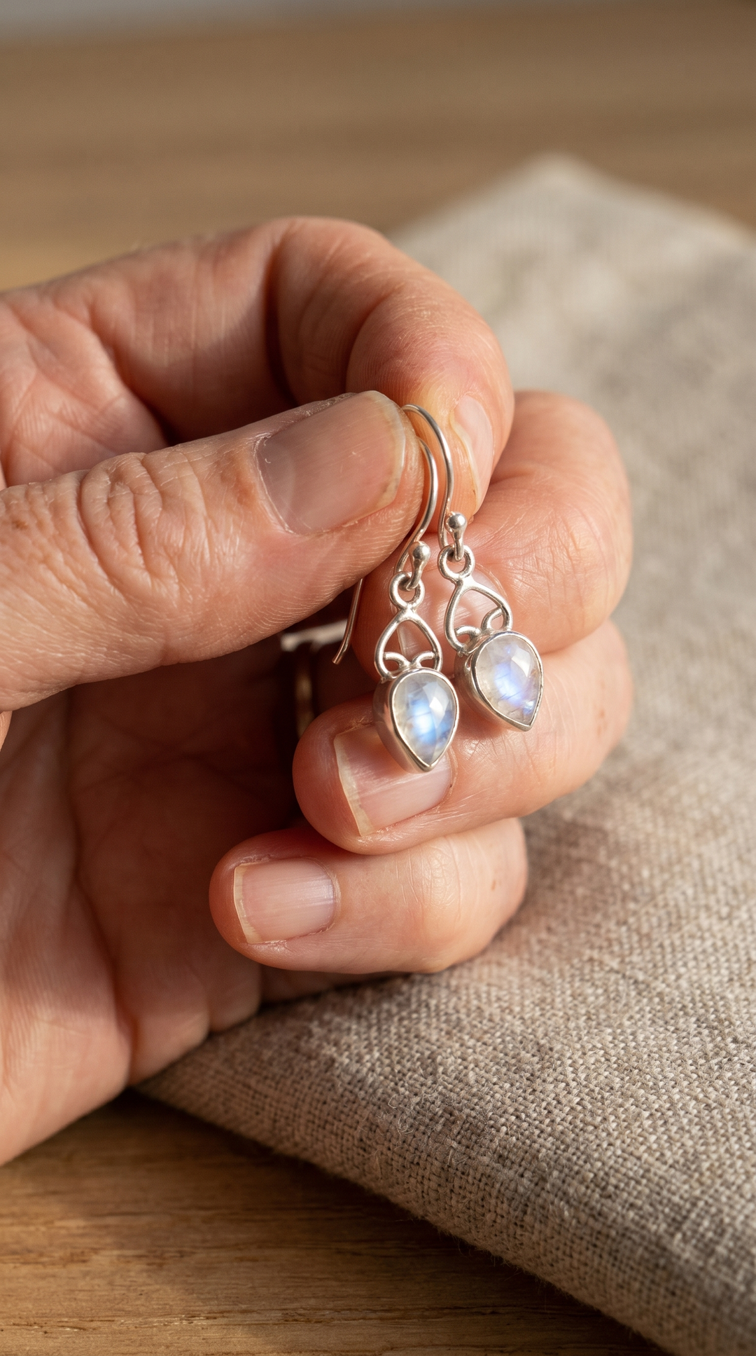 Zirelle | Bali Handcrafted Moonstone Earrings