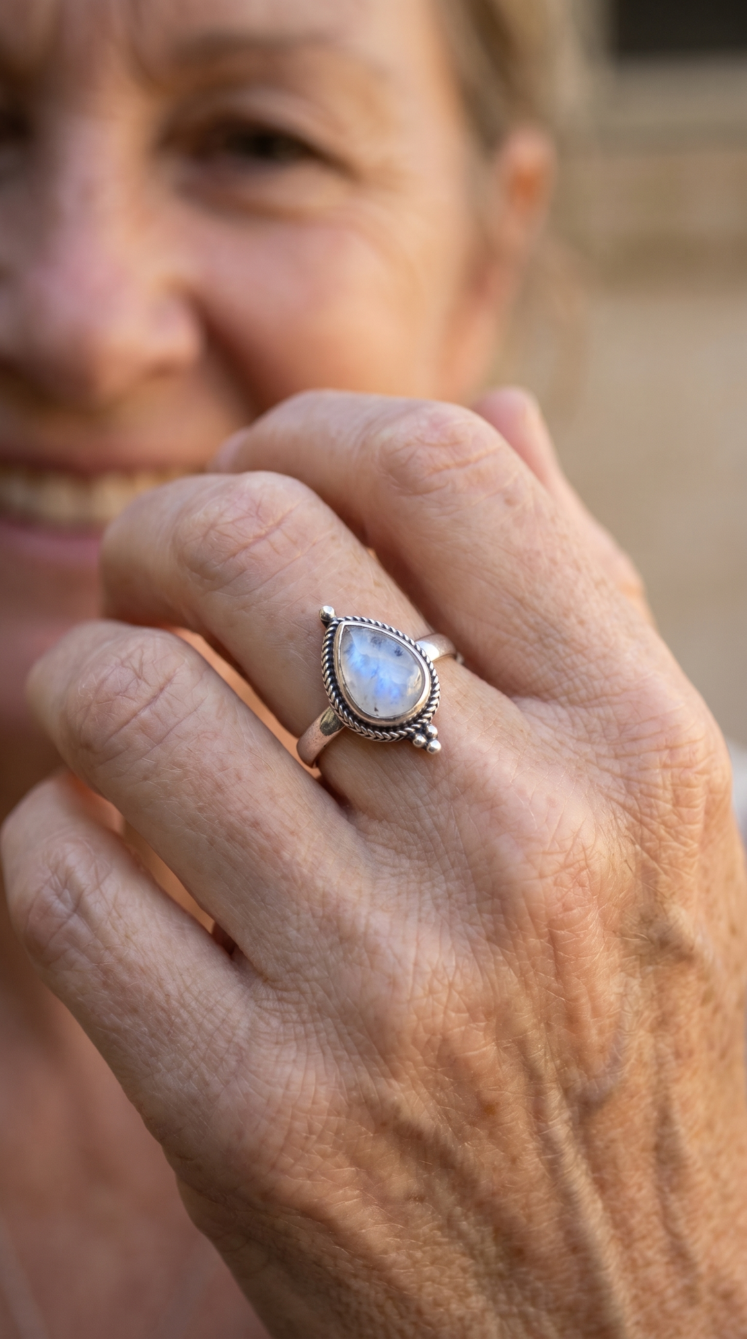 Marquise | Moonstone Handcrafted Bali Ring